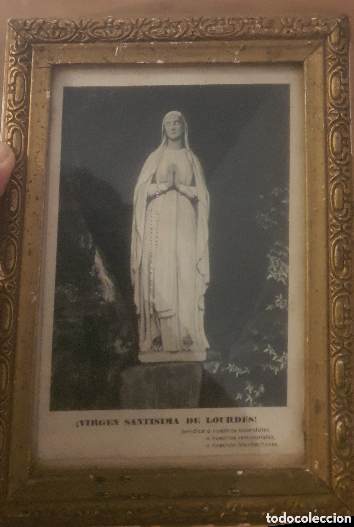 Antig&uuml;edades: CUADRITO VIRGEN SANTISIMA DE LOURDES - Foto 3