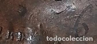 Antig&uuml;edades: Portavelas antiguo con mujer amazona - Foto 27