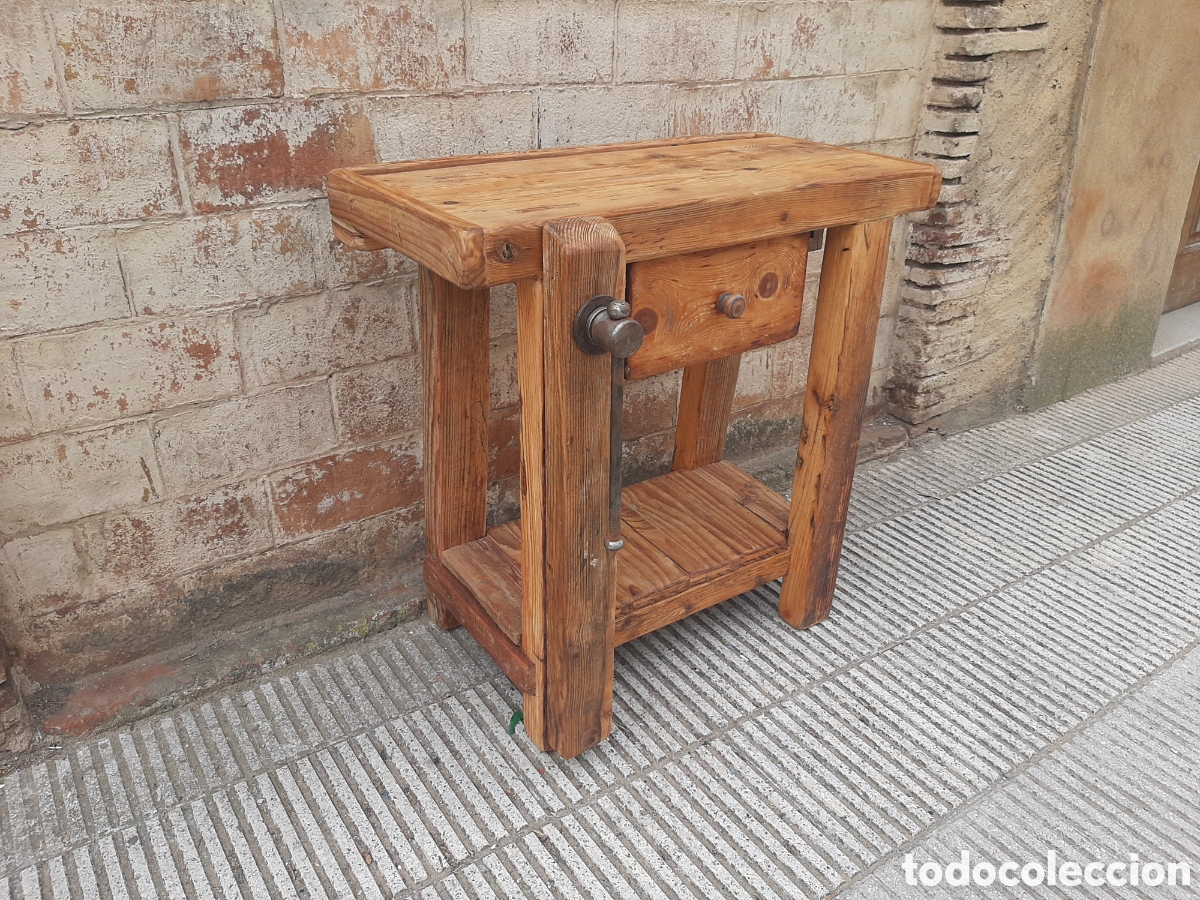Antig&uuml;edades: Banco carpintero peque&ntilde;o 80 cm !!! - Foto 2
