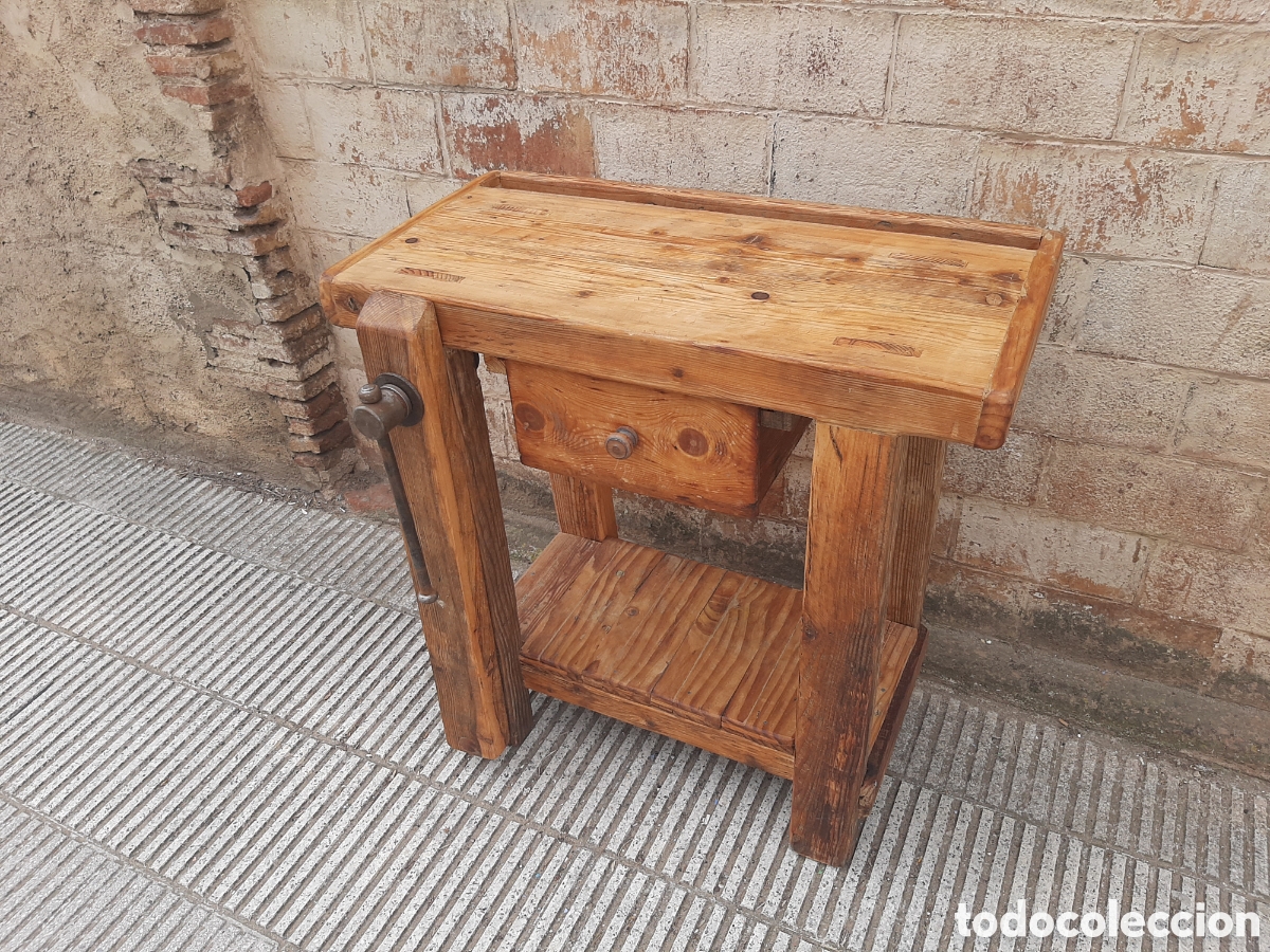 Antig&uuml;edades: Banco carpintero peque&ntilde;o 80 cm !!! - Foto 3