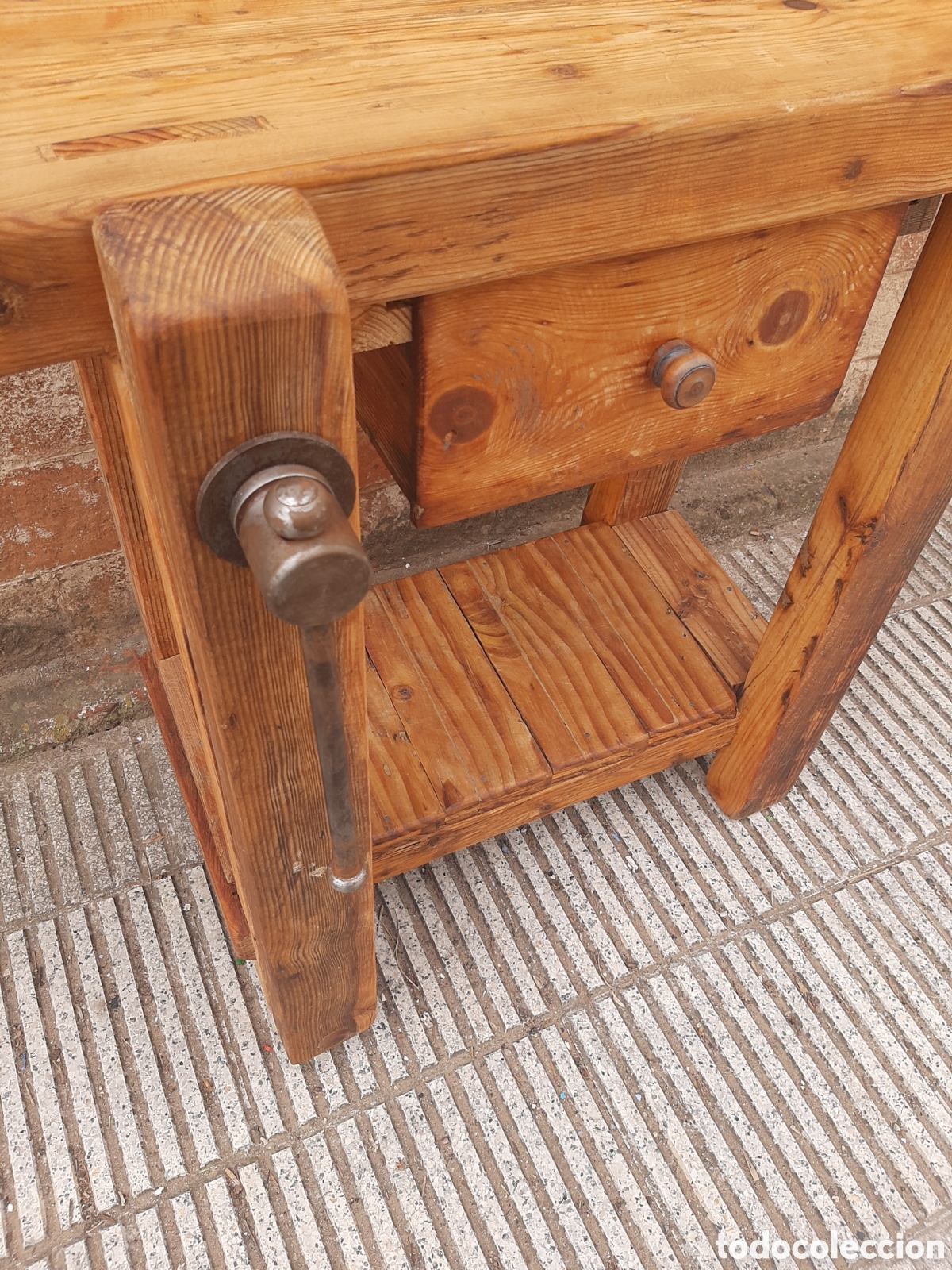 Antig&uuml;edades: Banco carpintero peque&ntilde;o 80 cm !!! - Foto 5