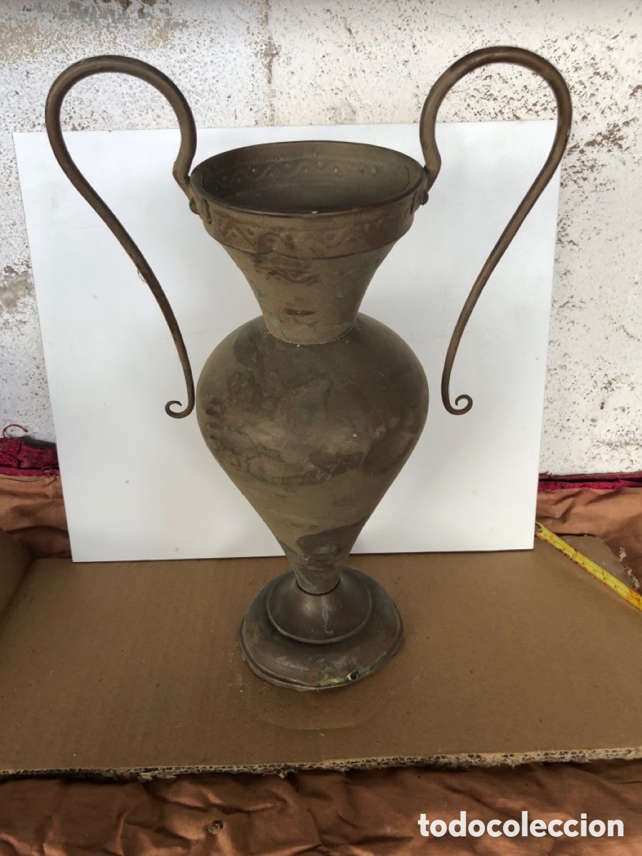 Antig&uuml;edades: Florero de cobre - Foto 2