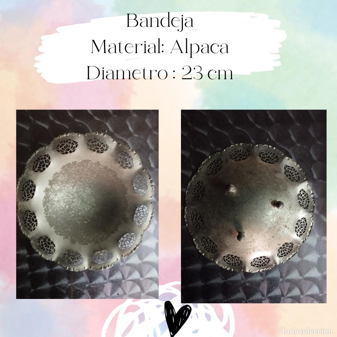 Antig&uuml;edades: Bandeja Alpaca - Foto 1