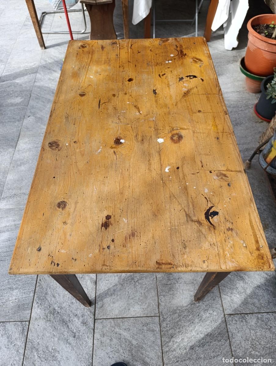 Antig&uuml;edades: Mesa tocinera de madera noble. - Foto 4