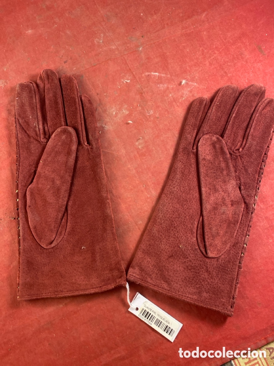 Antig&uuml;edades: Guantes PIRL TROQUELADA - Foto 2