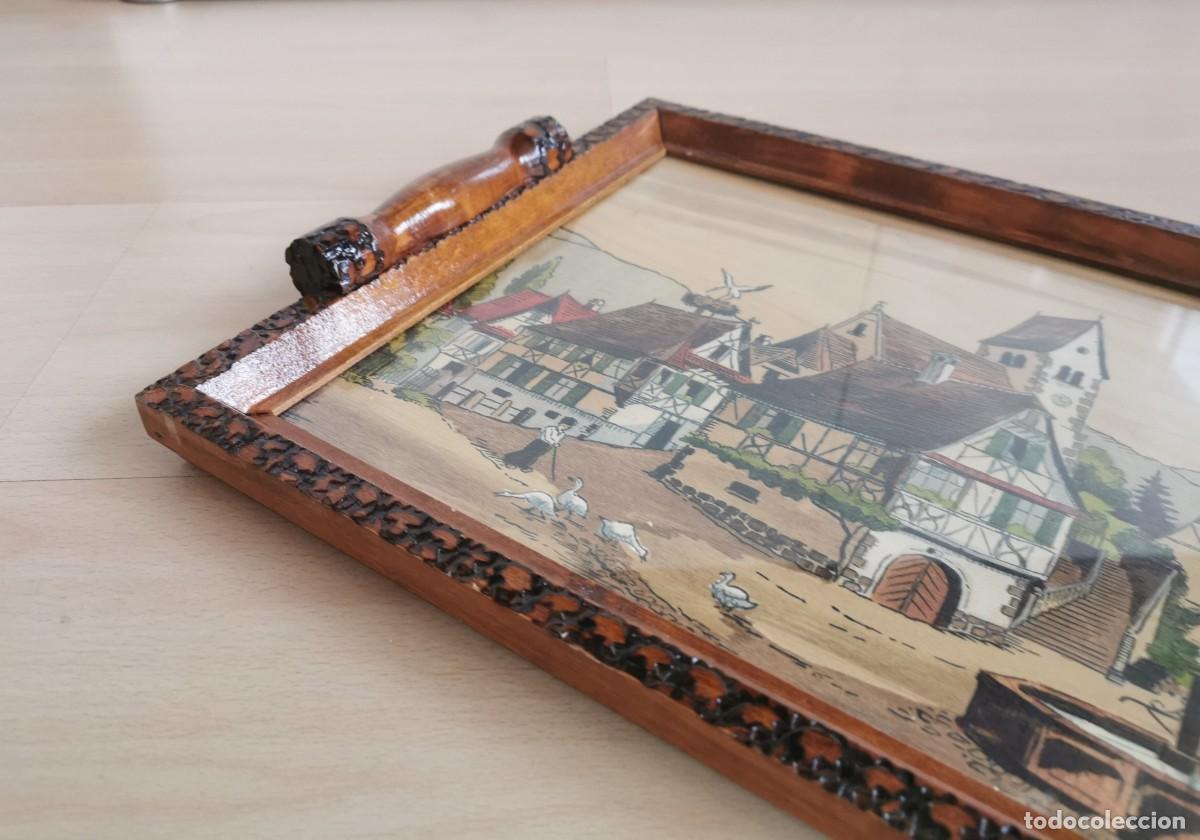 Antig&uuml;edades: BANDEJA ART DECO DE MADERA - Foto 3