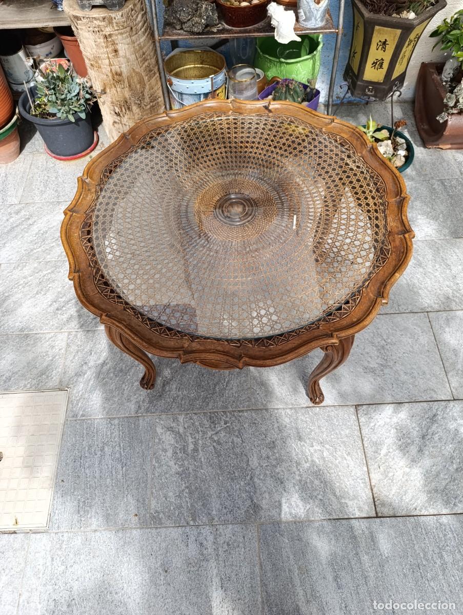 Antig&uuml;edades: Mesa de centro Isabelina de roble y rat&aacute;n de estilo franc&eacute;s - Foto 1