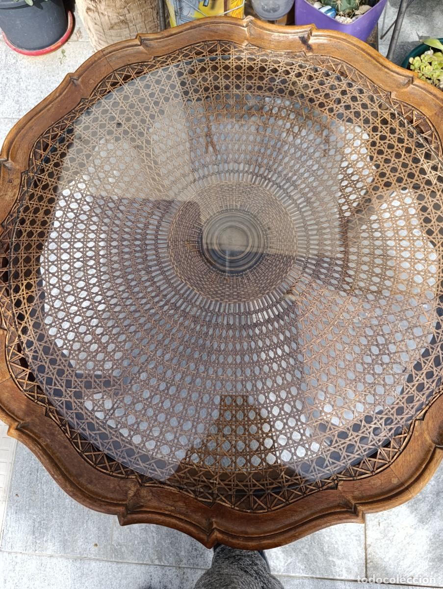 Antig&uuml;edades: Mesa de centro Isabelina de roble y rat&aacute;n de estilo franc&eacute;s - Foto 2