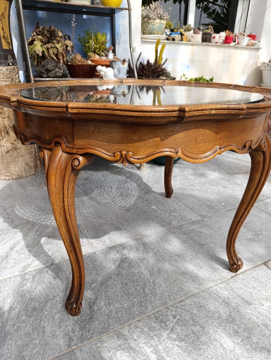 Antig&uuml;edades: Mesa de centro Isabelina de roble y rat&aacute;n de estilo franc&eacute;s - Foto 3