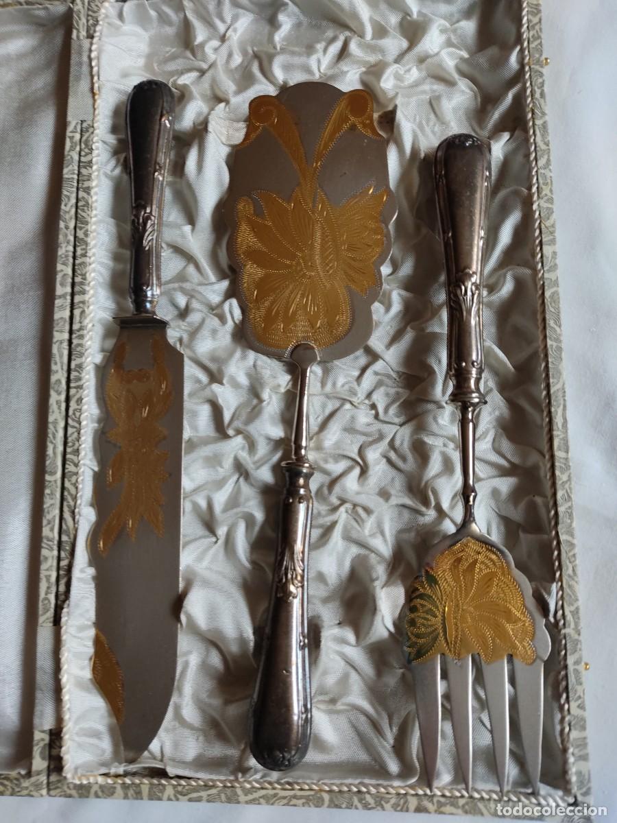 Antig&uuml;edades: CUBIERTOS SERVICIO DE POSTRE - Foto 6