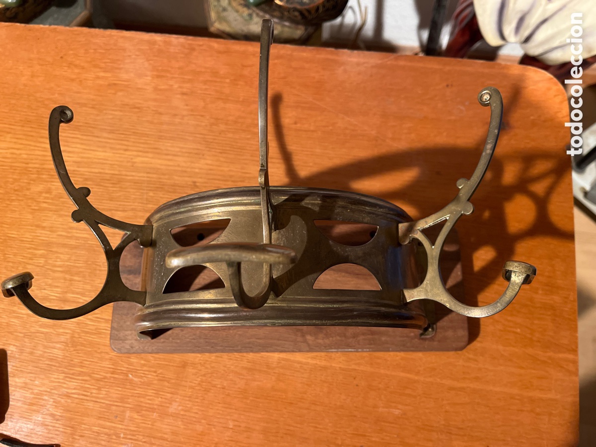 Antig&uuml;edades: Perchero de Barco bronce siglo XIX - Foto 1