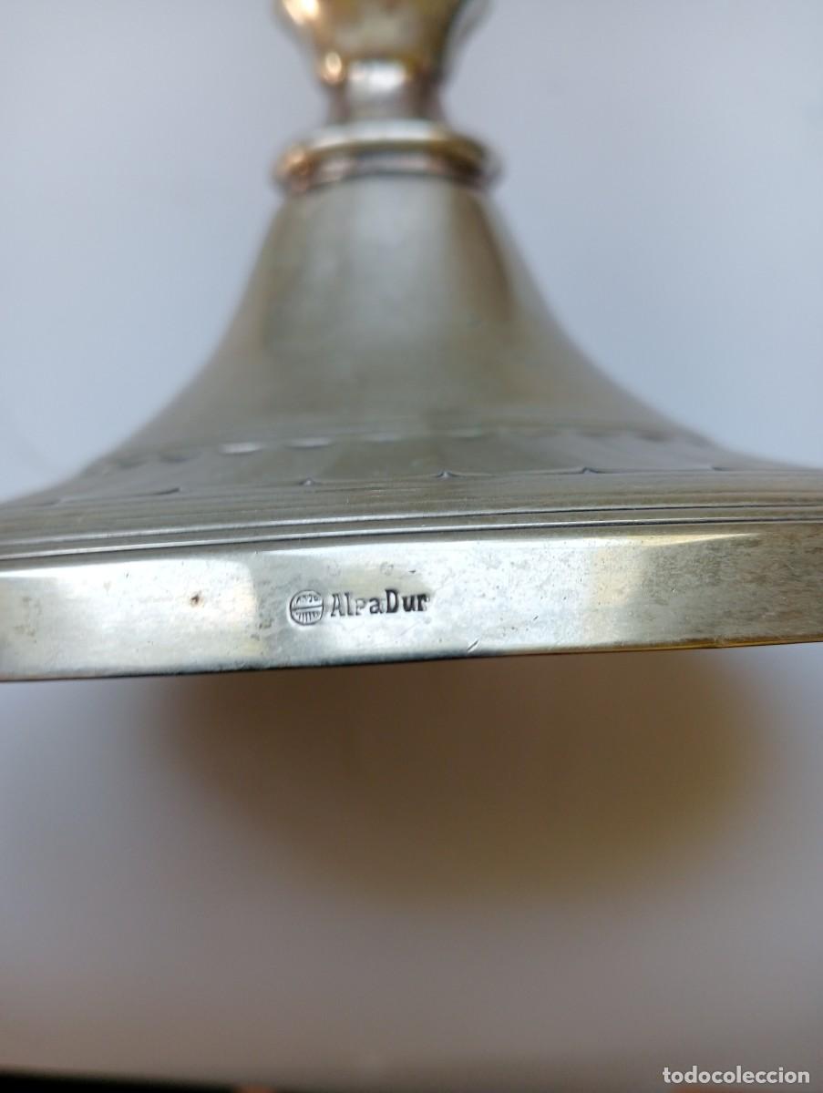 Antig&uuml;edades: Candelabro de alpaca Alpa Dur - Foto 4