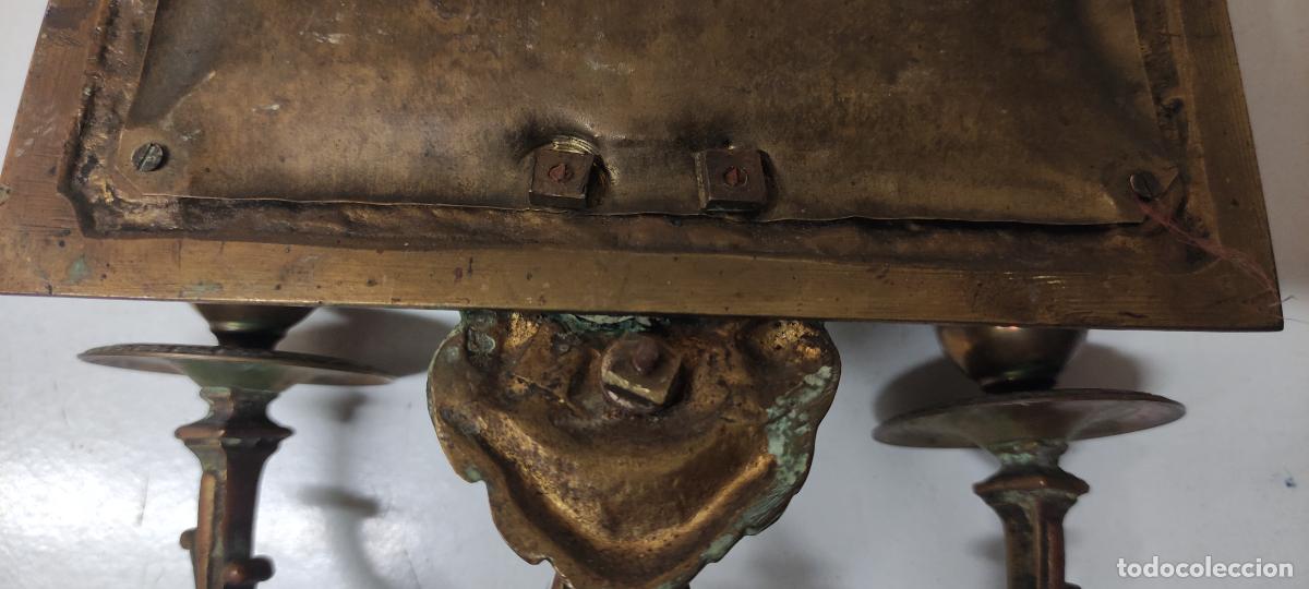 Antig&uuml;edades: ANTIGUO CANDELABRO CON ESPEJO BISELADO - Foto 11