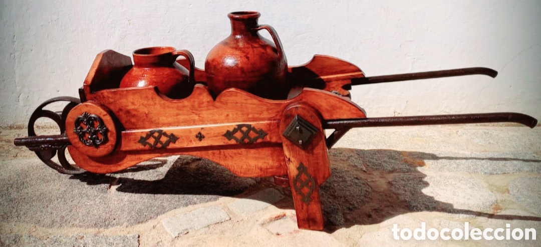 Antig&uuml;edades: Carro de Agua con c&aacute;ntaros de barro - Foto 2