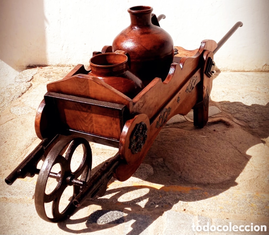 Antig&uuml;edades: Carro de Agua con c&aacute;ntaros de barro - Foto 3