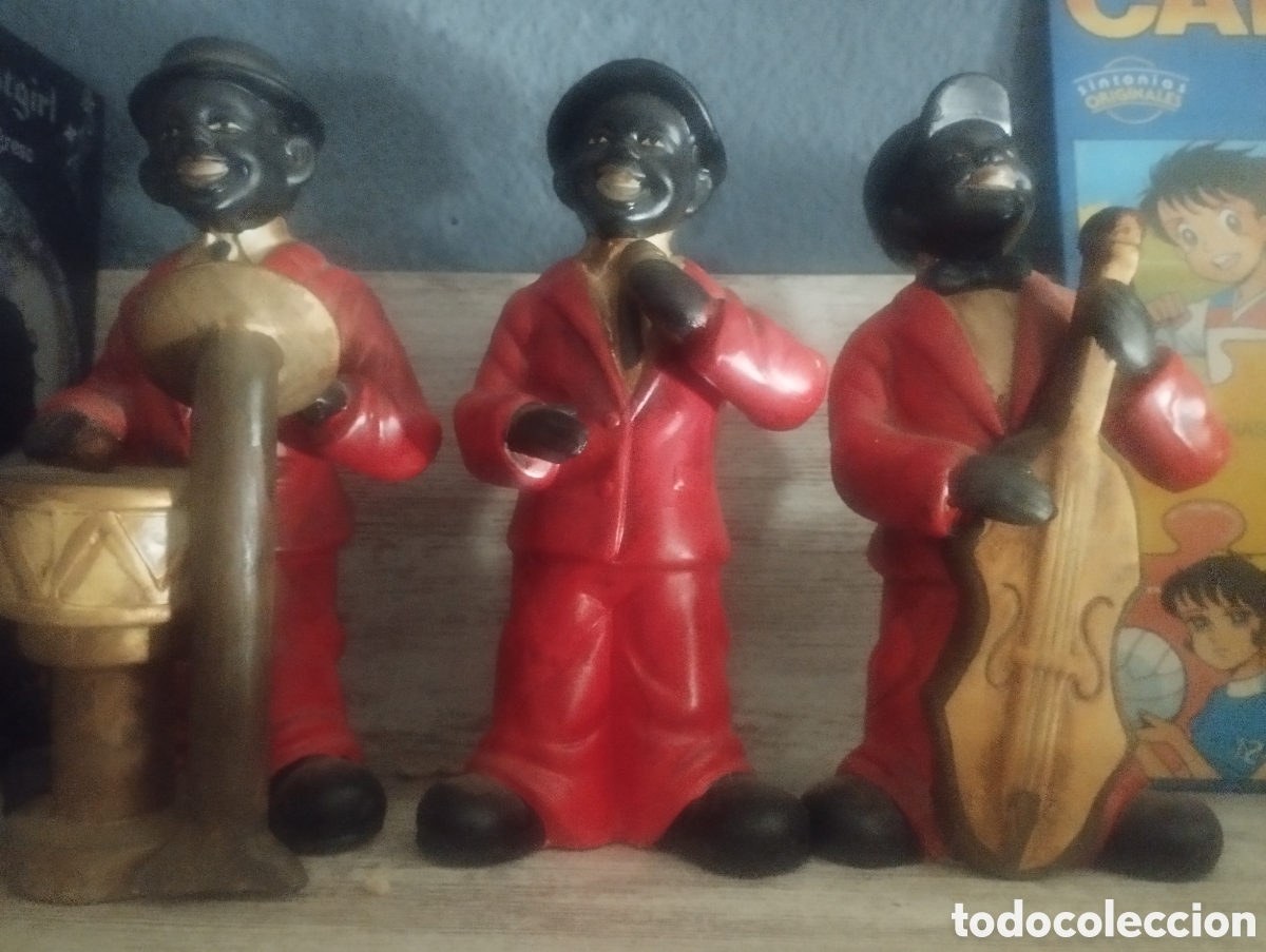 trio musicos negros de jazz de porcelana 22cm - Compra venta en  todocoleccion