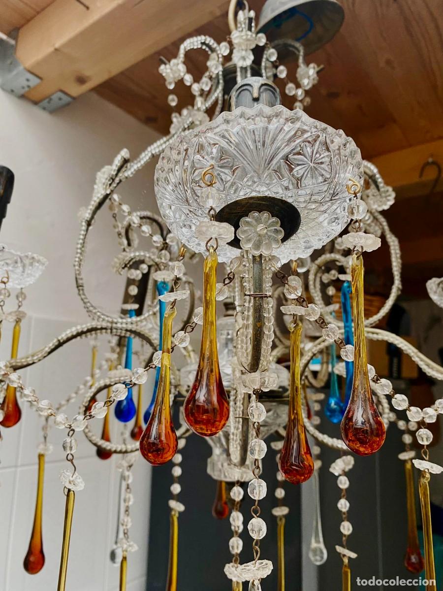 Antig&uuml;edades: majestuosa l&aacute;mpara de Murano - Foto 5