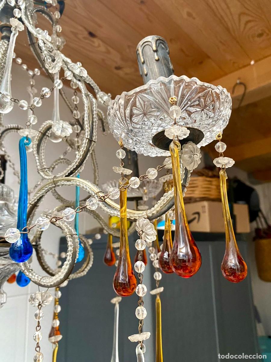Antig&uuml;edades: majestuosa l&aacute;mpara de Murano - Foto 6