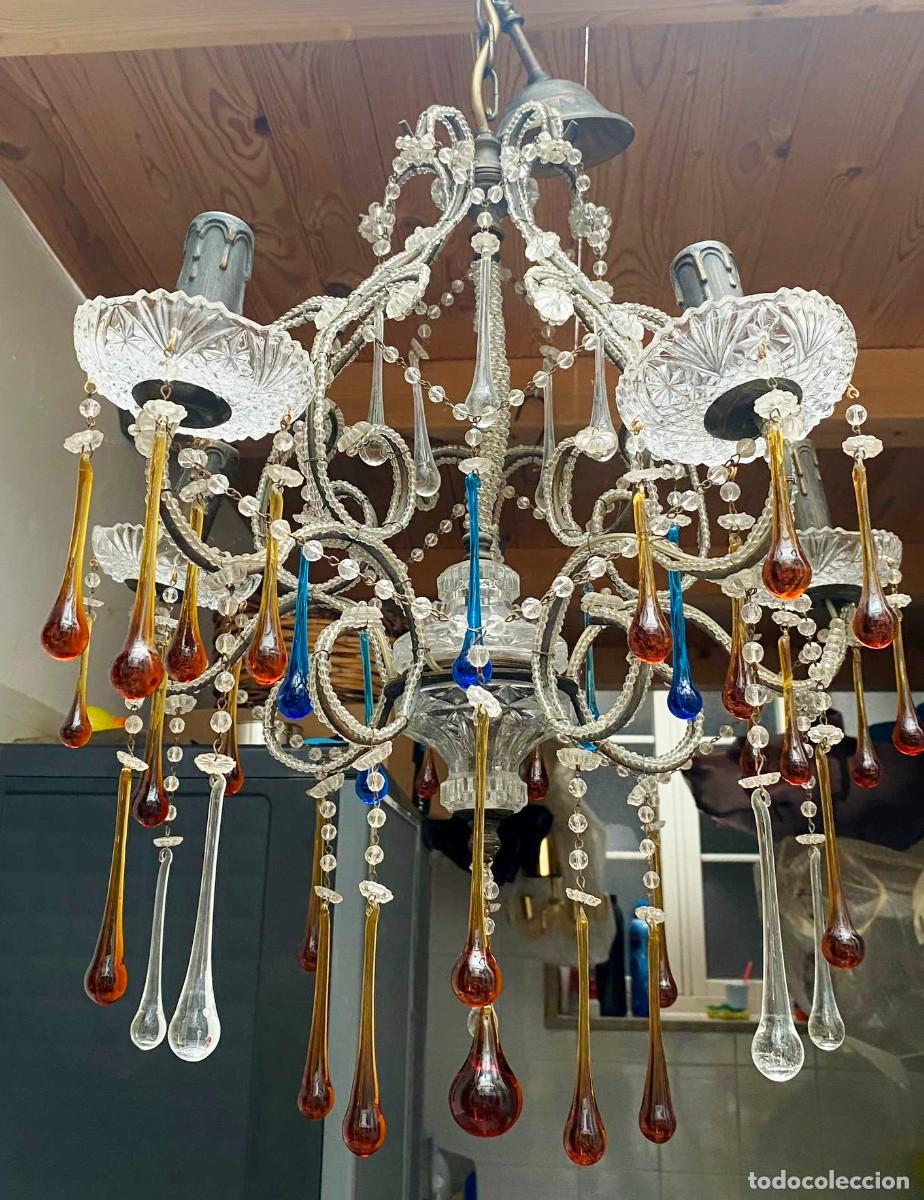 Antig&uuml;edades: majestuosa l&aacute;mpara de Murano - Foto 7