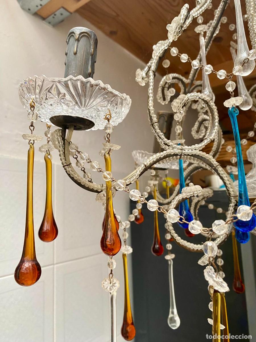 Antig&uuml;edades: majestuosa l&aacute;mpara de Murano - Foto 8