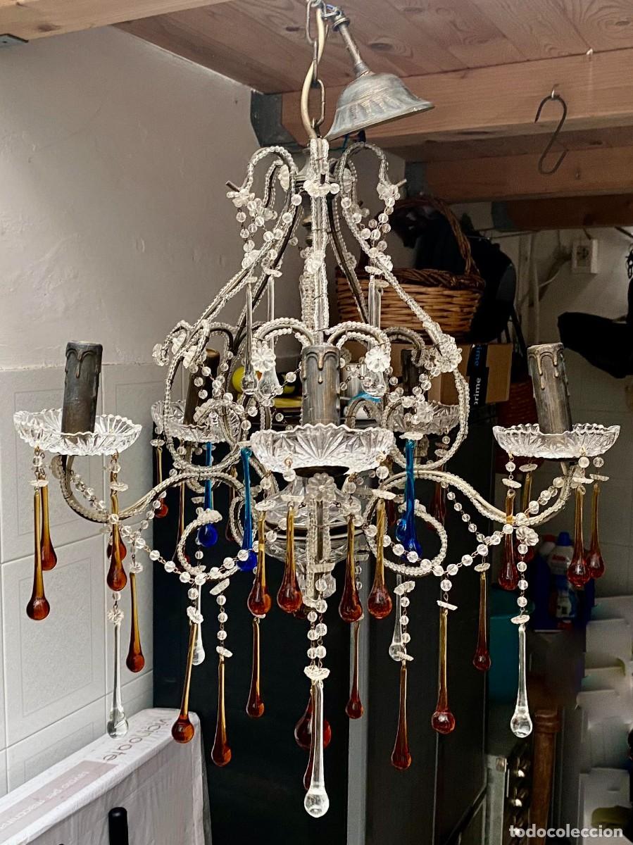 Antig&uuml;edades: majestuosa l&aacute;mpara de Murano - Foto 9