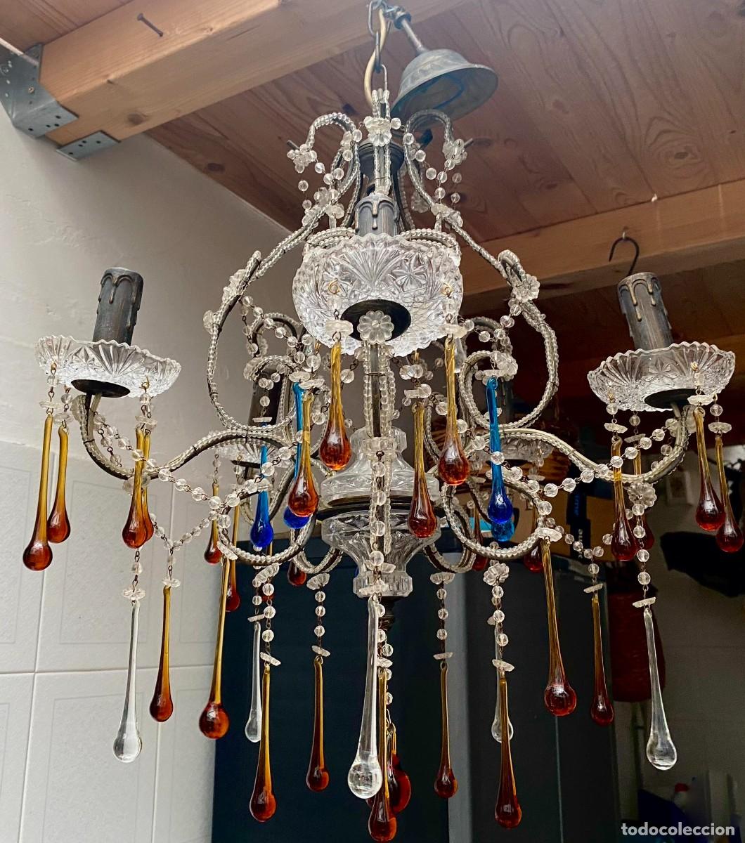 Antig&uuml;edades: majestuosa l&aacute;mpara de Murano - Foto 12