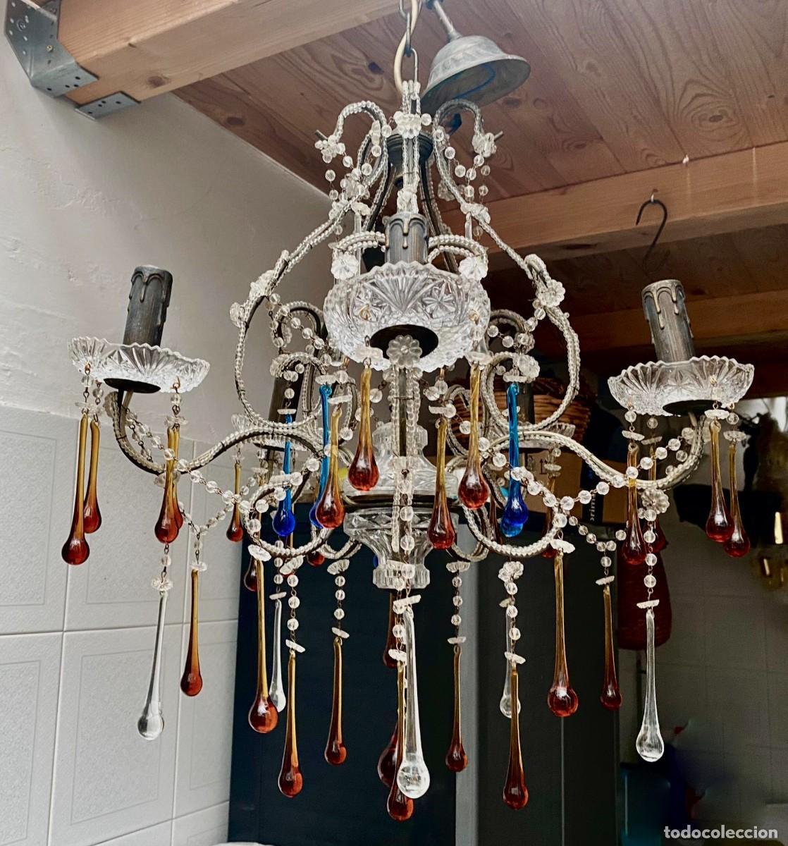Antig&uuml;edades: majestuosa l&aacute;mpara de Murano - Foto 13