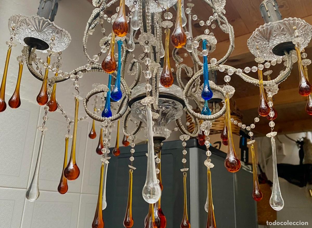 Antig&uuml;edades: majestuosa l&aacute;mpara de Murano - Foto 15