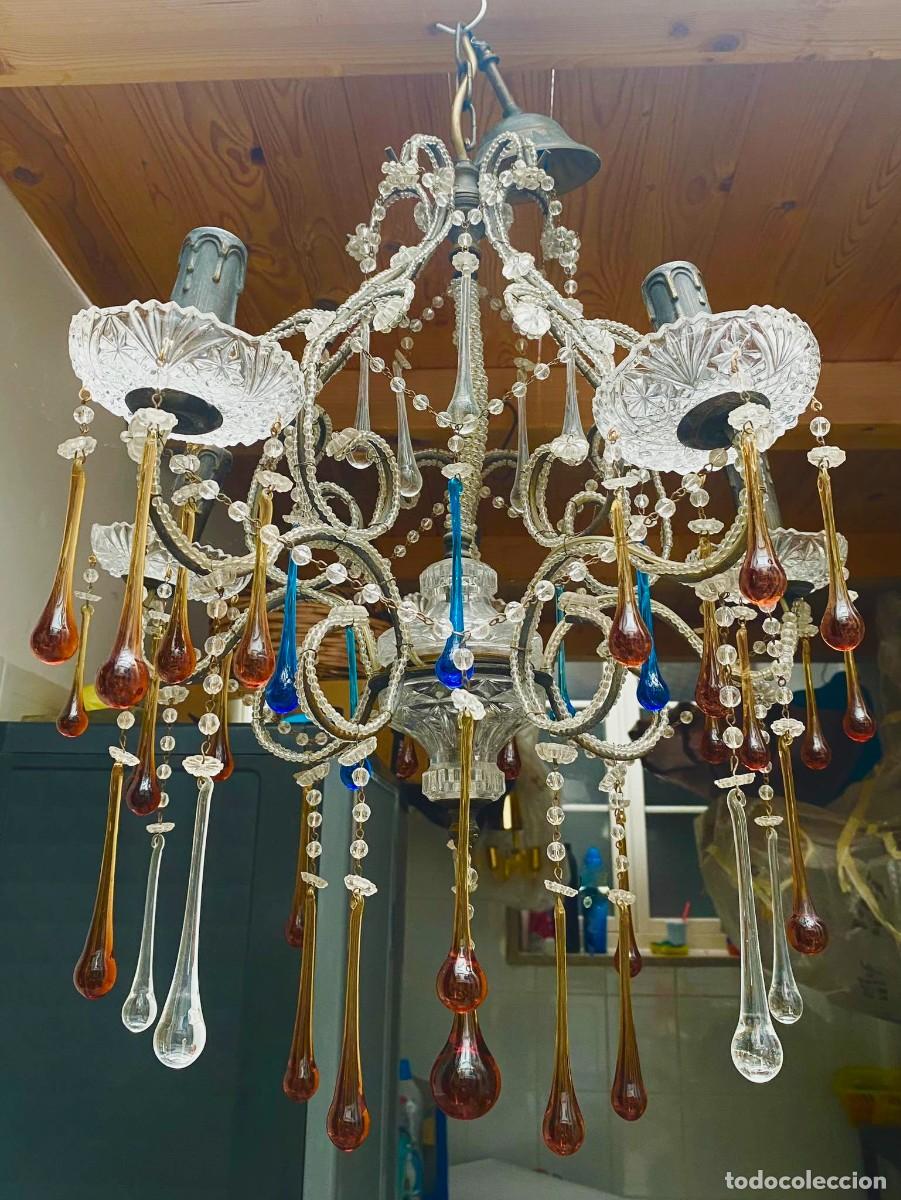 Antig&uuml;edades: majestuosa l&aacute;mpara de Murano - Foto 16