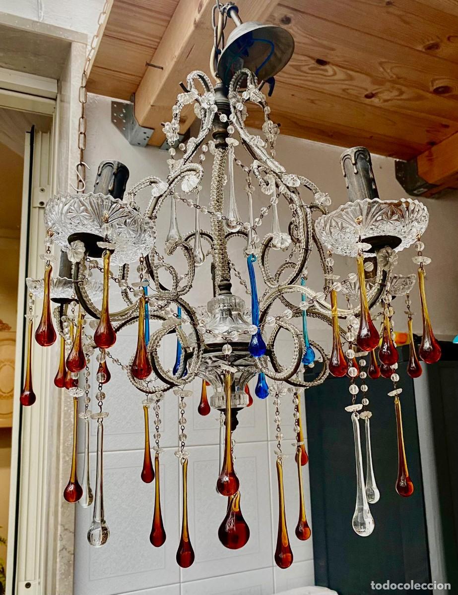 Antig&uuml;edades: majestuosa l&aacute;mpara de Murano - Foto 17