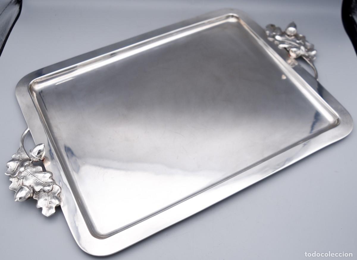 Antig&uuml;edades: Bandeja de gran tama&ntilde;o - Plata - Foto 4