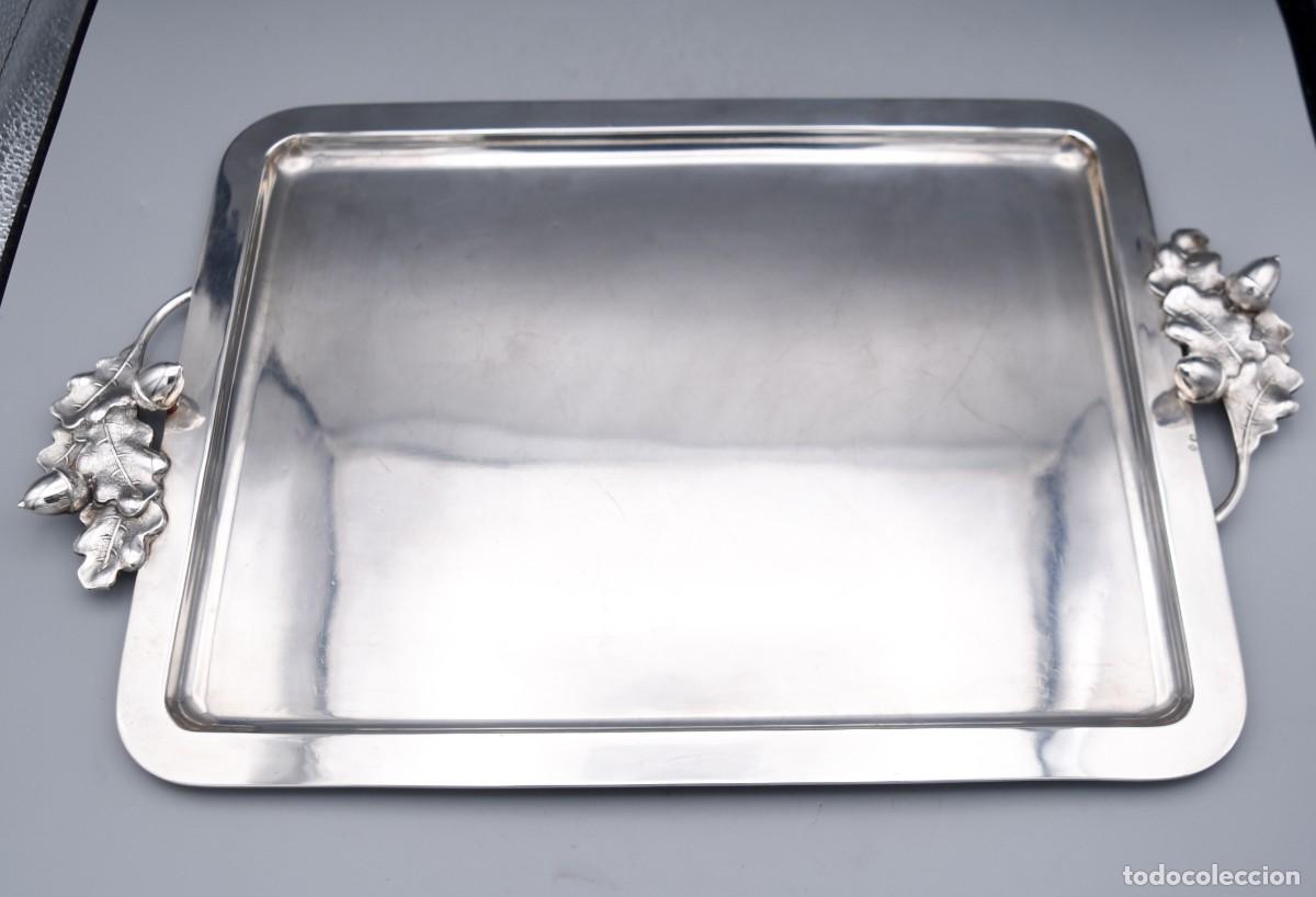 Antig&uuml;edades: Bandeja de gran tama&ntilde;o - Plata - Foto 5