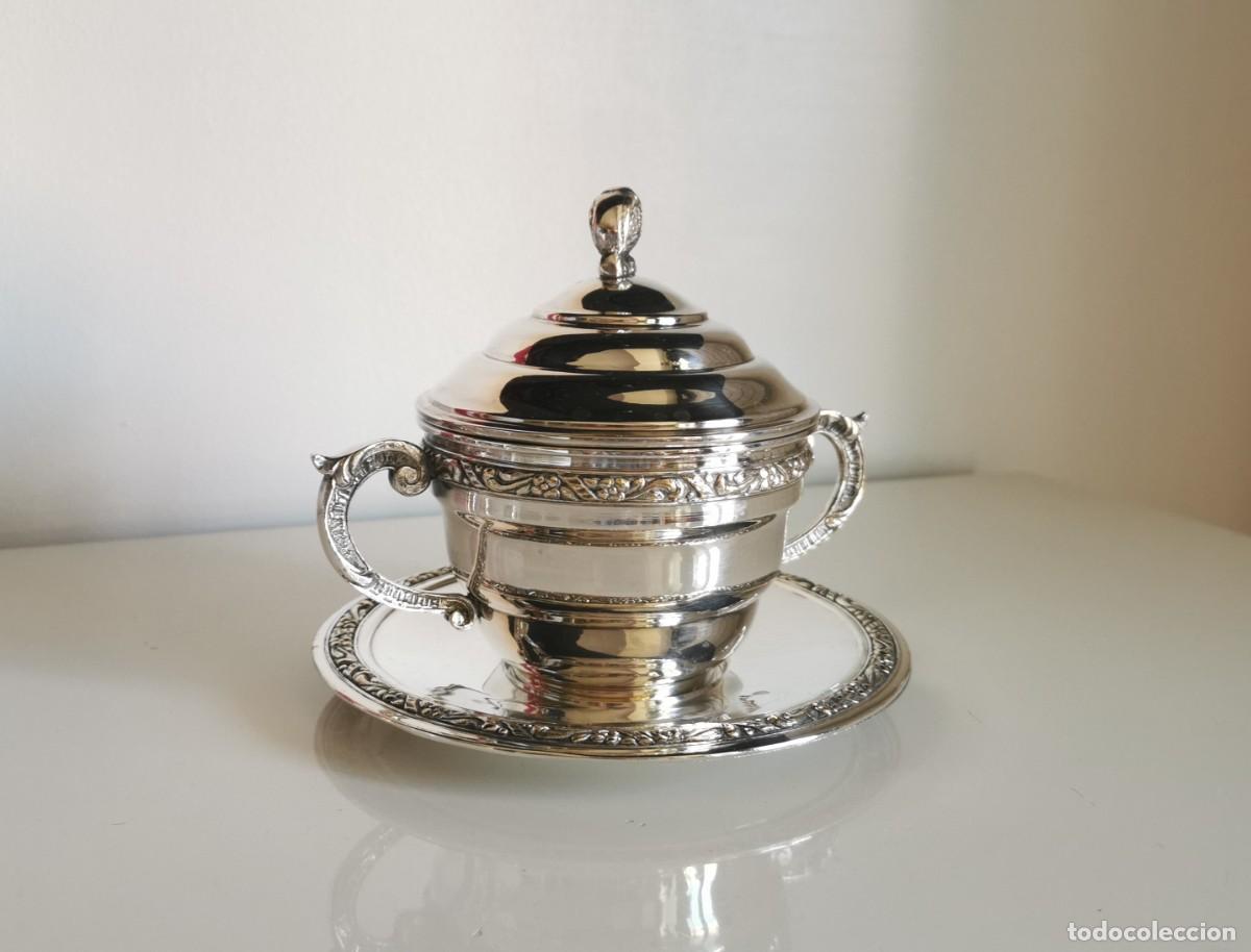Antig&uuml;edades: AZUCARERO Y TAZAS ANTIGUAS - OPALINA - Foto 2