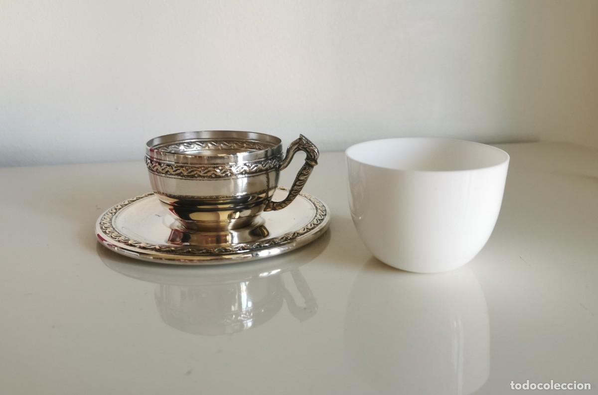 Antig&uuml;edades: AZUCARERO Y TAZAS ANTIGUAS - OPALINA - Foto 7