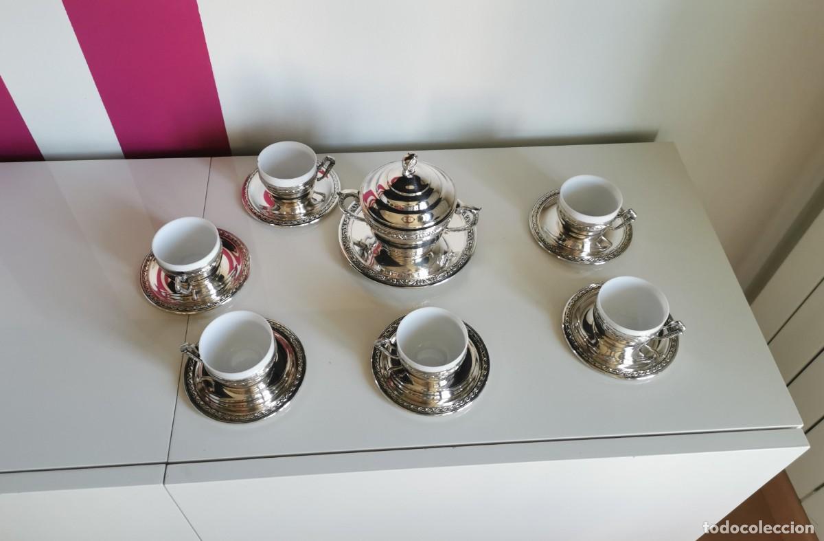 Antig&uuml;edades: AZUCARERO Y TAZAS ANTIGUAS - OPALINA - Foto 9