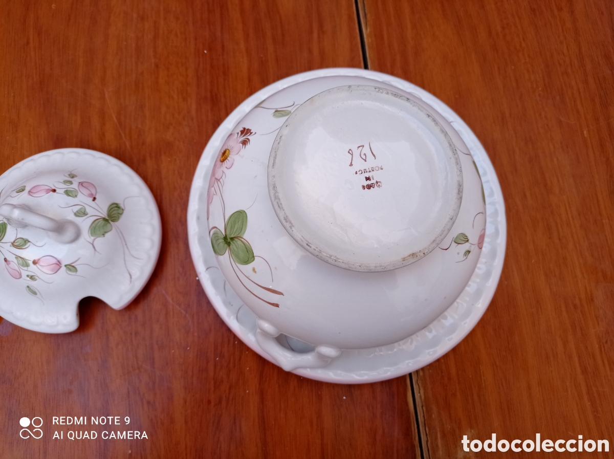 Antig&uuml;edades: Sopera de porcelana portuguesa - Foto 4