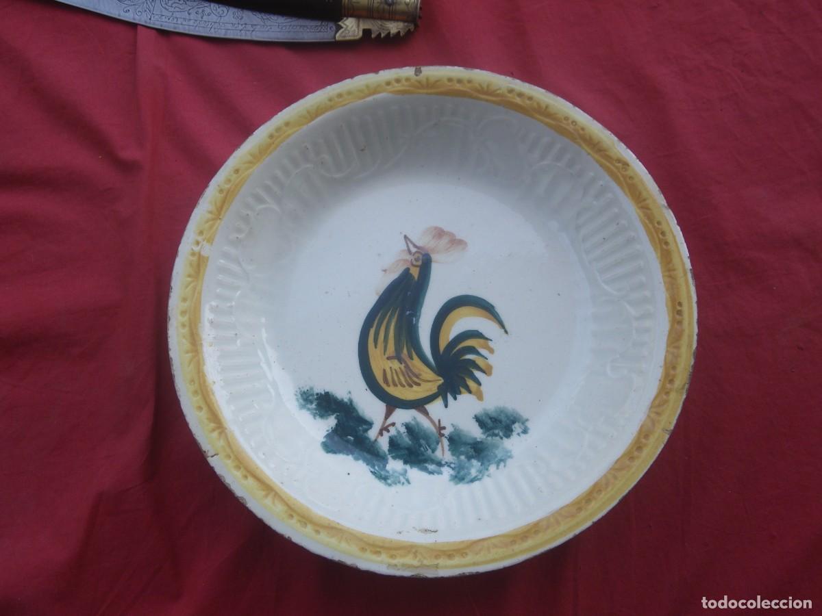 Antig&uuml;edades: ANTIGUO PLATO GALLO GRANDE - Foto 1