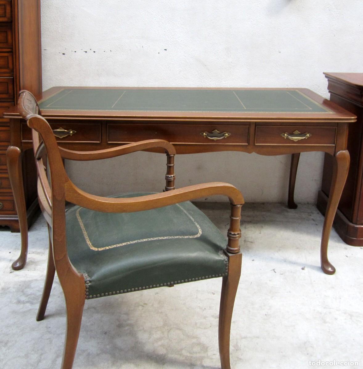 Antig&uuml;edades: Mesa despacho con silla - Foto 1