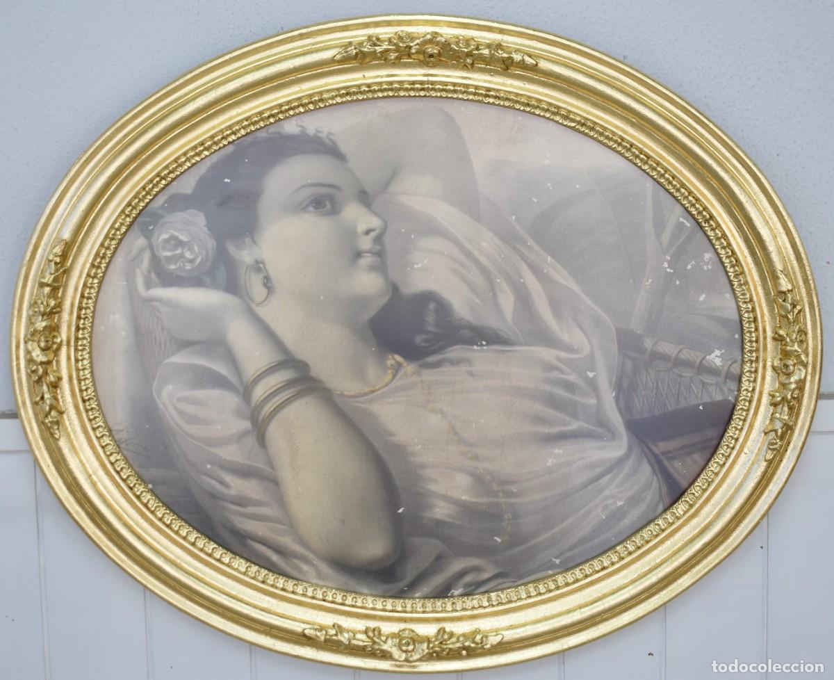 Antig&uuml;edades: MARCO OVALADO DORADO - Foto 1