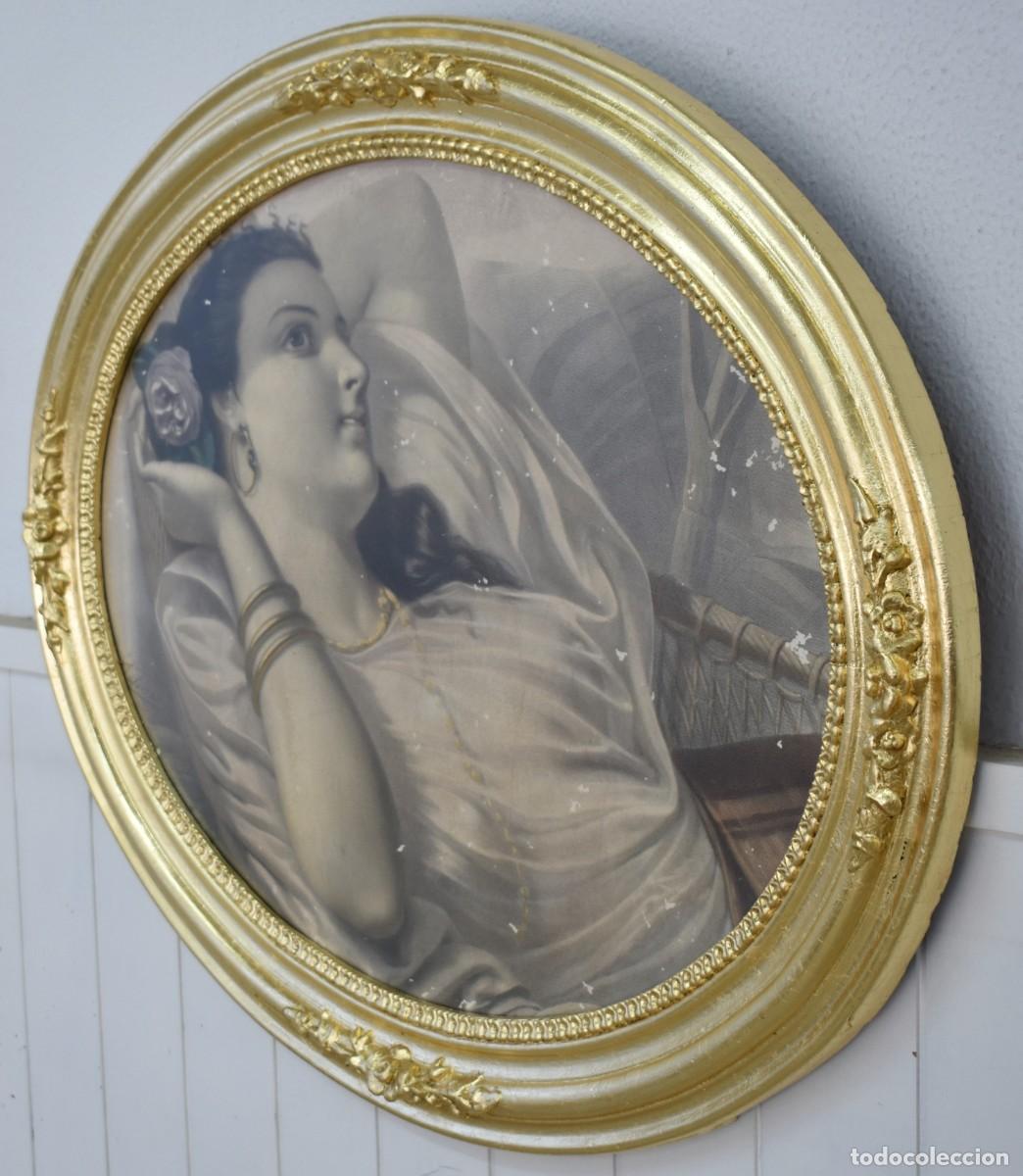 Antig&uuml;edades: MARCO OVALADO DORADO - Foto 2