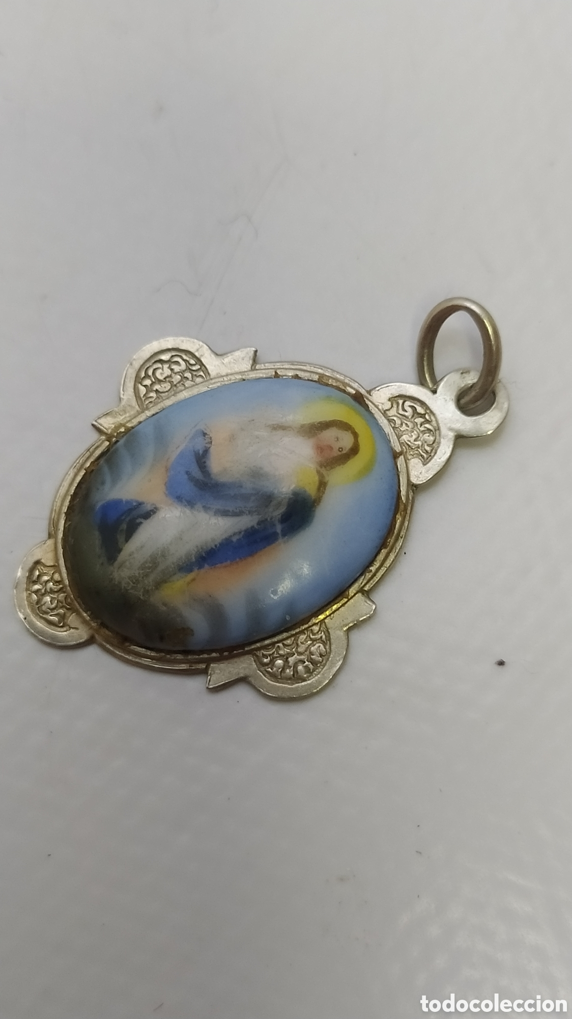 Antig&uuml;edades: Antigua medalla de plata Inmaculada. - Foto 6