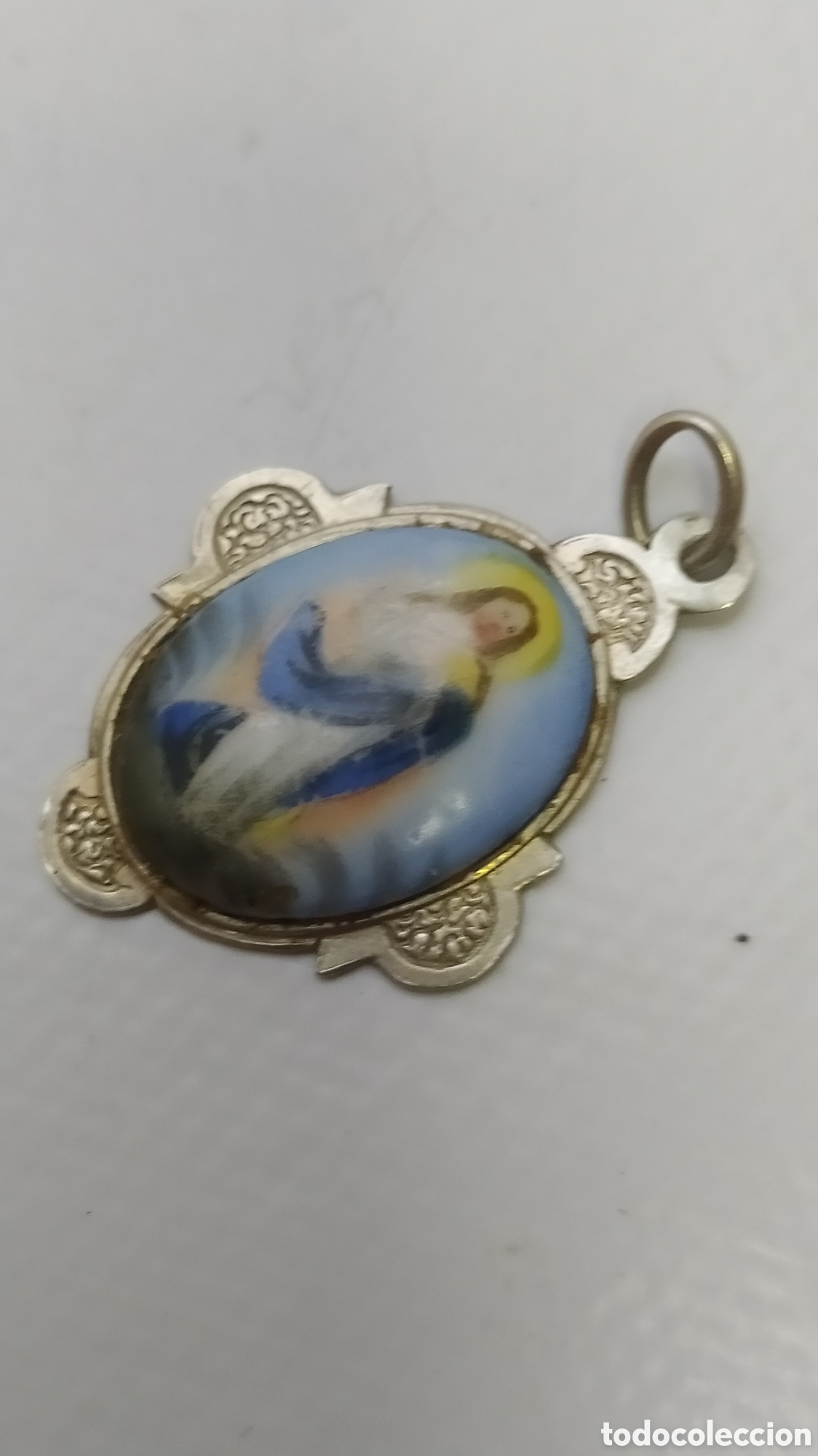 Antig&uuml;edades: Antigua medalla de plata Inmaculada. - Foto 7