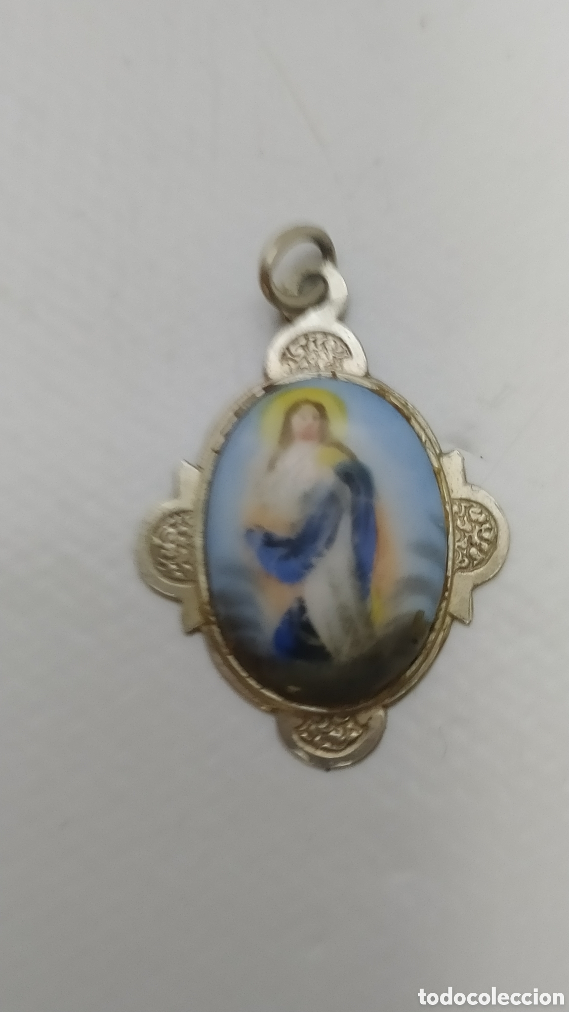 Antig&uuml;edades: Antigua medalla de plata Inmaculada. - Foto 1