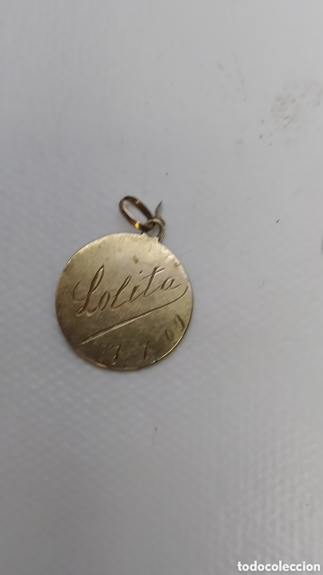 Antig&uuml;edades: Antigua medalla, virgen. - Foto 2