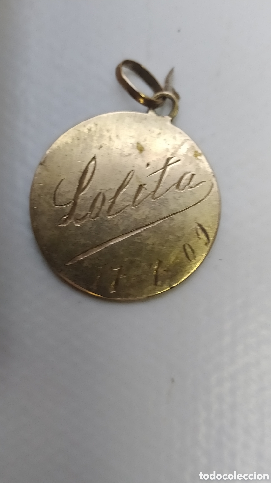 Antig&uuml;edades: Antigua medalla, virgen. - Foto 4