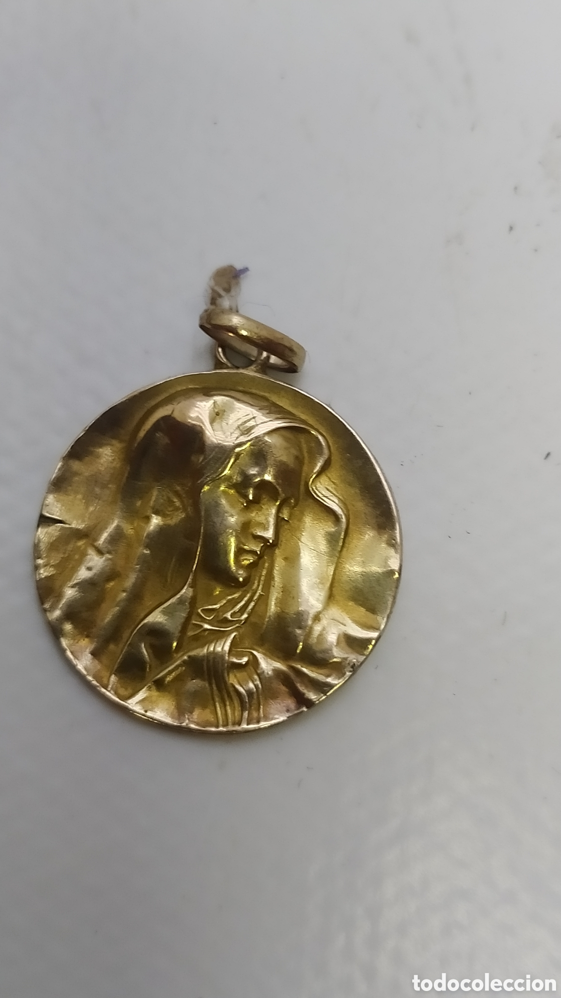 Antig&uuml;edades: Antigua medalla, virgen. - Foto 1