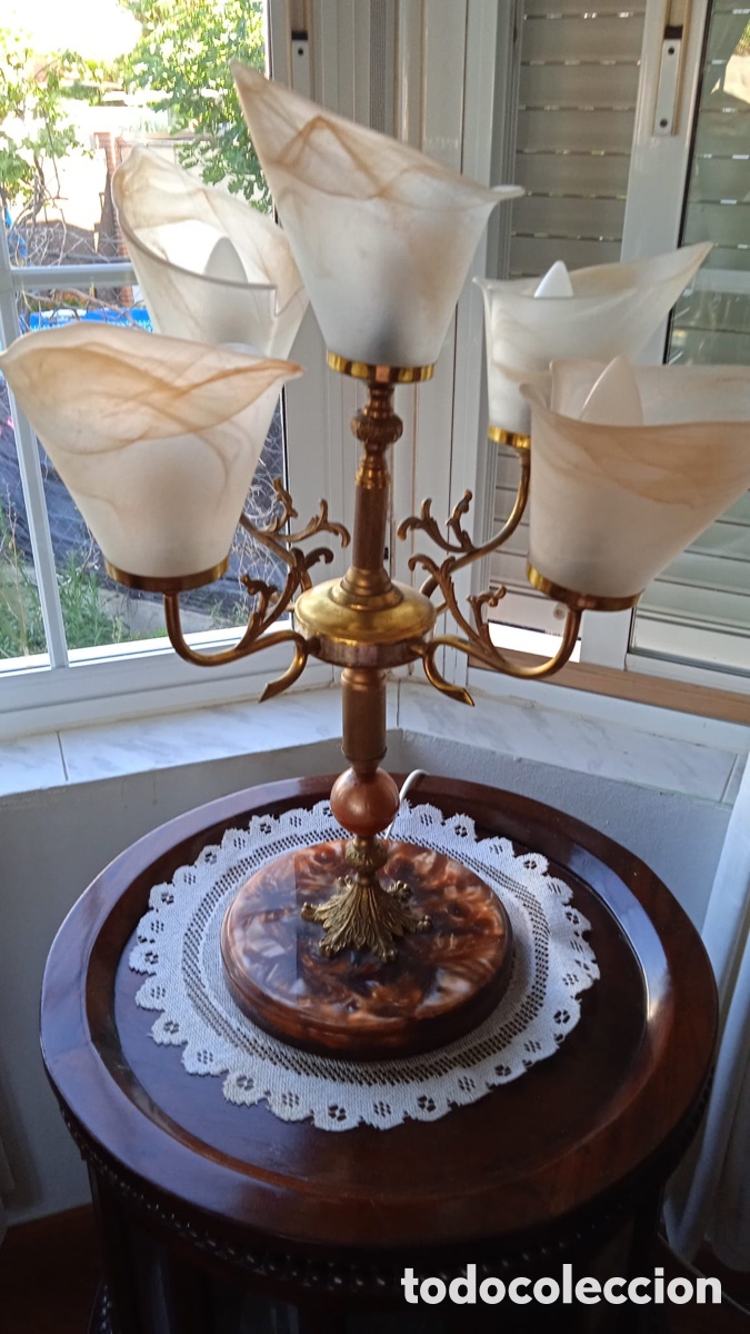 Antig&uuml;edades: L&aacute;mpara de Mesa - Foto 4