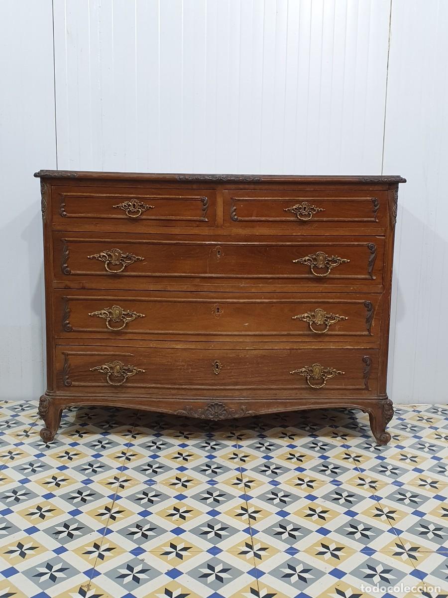 Antig&uuml;edades: Antigua c&oacute;moda con espejo a juego - Foto 5