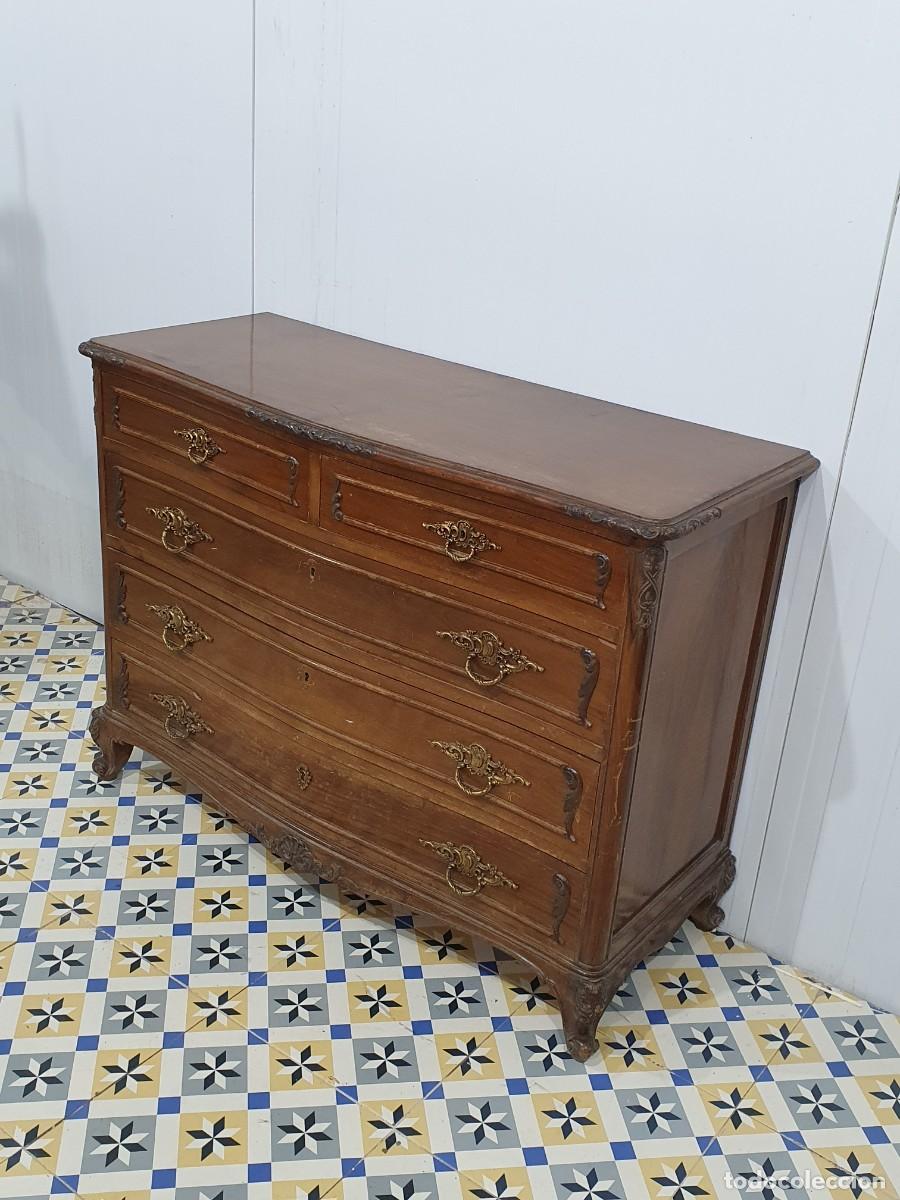 Antig&uuml;edades: Antigua c&oacute;moda con espejo a juego - Foto 6