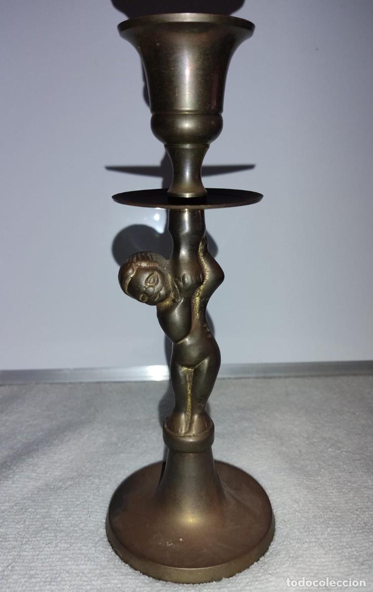 Antig&uuml;edades: CANDELABRO DE COBRE. - Foto 5